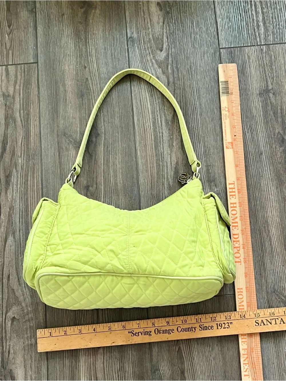Vera Bradley Quilted Lime Green Shoulder Bag
